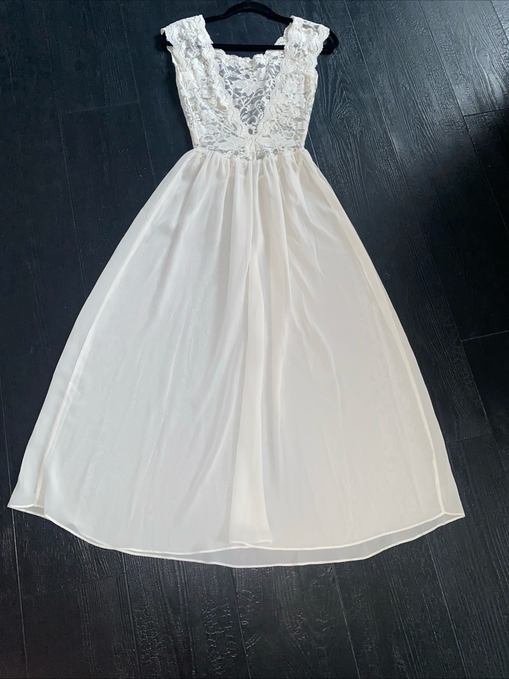 Victoria's Secret Vintage Ivory Lace Nightgown Women Size XS